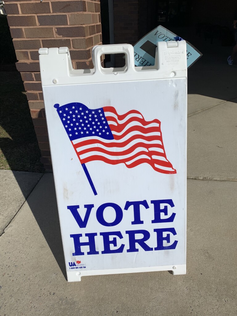 Voting sign