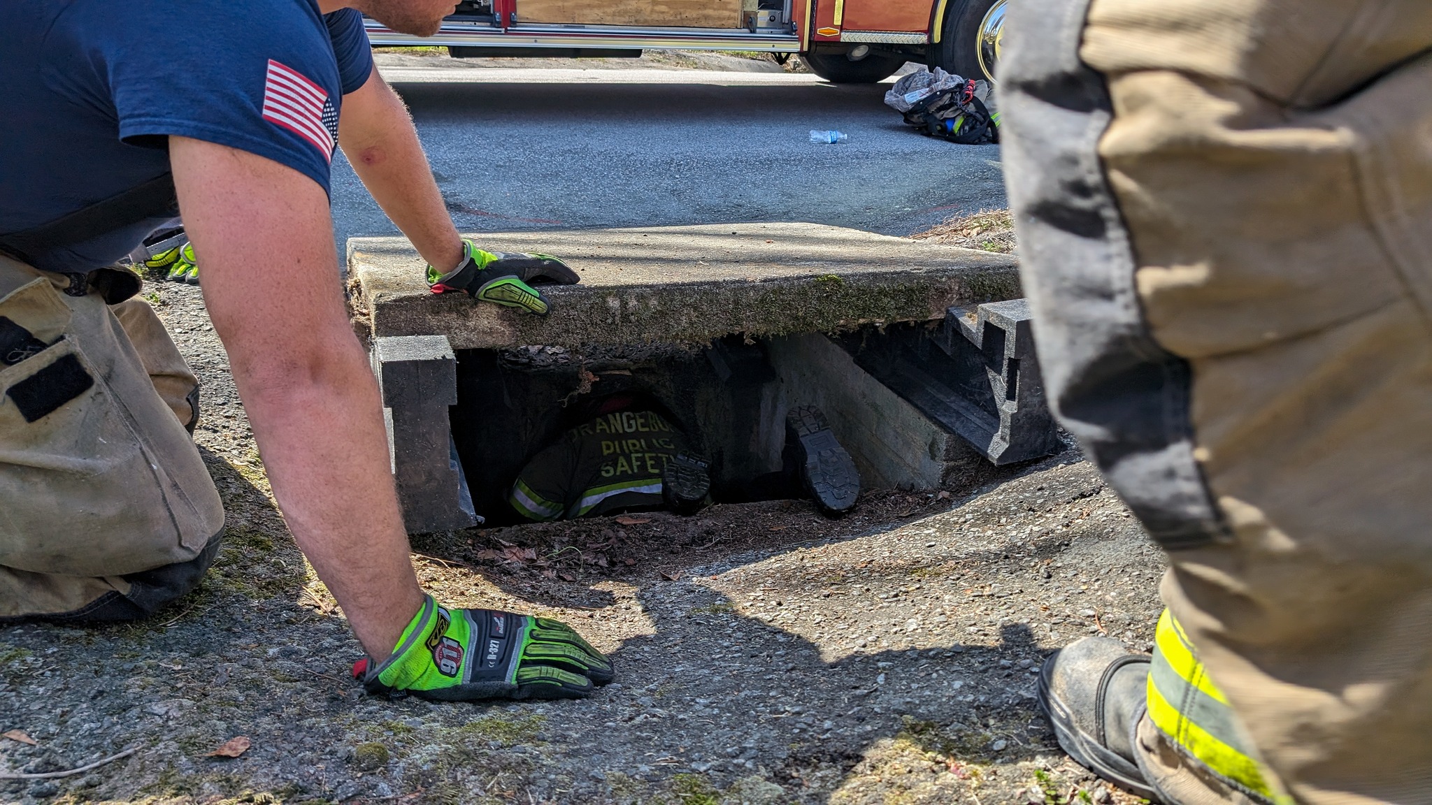 Orangeburg firefighters rescue dog stuck in storm drain - ABC Columbia